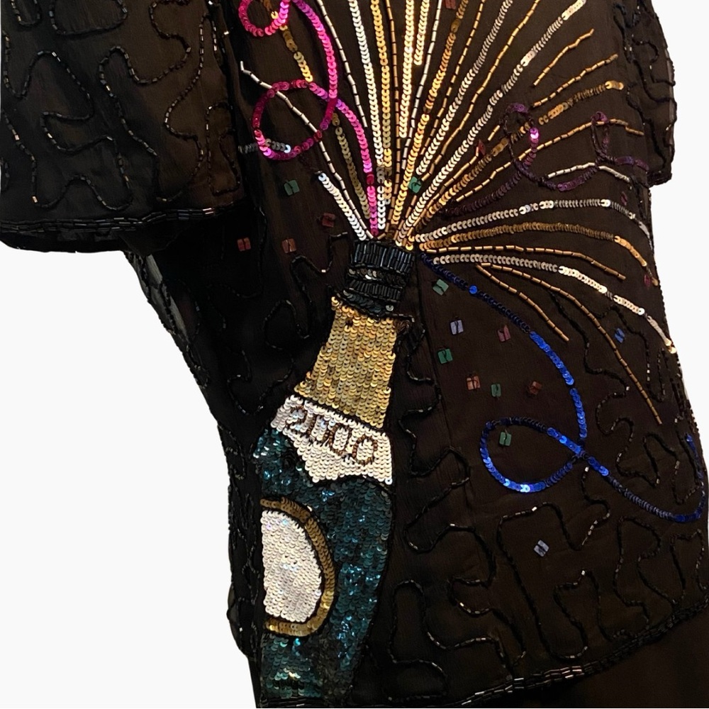 Champagne sequin dress Y2K party dress formal eveningware wedding guest